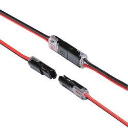 Aansluitkabel CABLE PLUG IN-FEED KIT 2PIN P2 set van 2, met stekker, 2-polig, rood, zwart