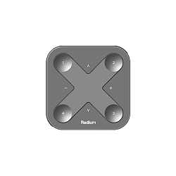 Bluetooth wandcontroller SMART XPRESS-LR programmeerbaar, op batterijen, zwart