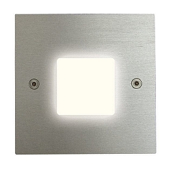 LED Wall recessed luminaire for switch boxes, 1W, 2900K | 3100K, 14lm, IP20, stainless steel