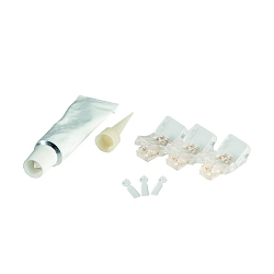 Voeding VARDAFLEX 0.8CM - PUSH set van 3, 2-polig, mat, transparant