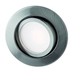 Inbouwarmatuur SANYA AC LED rond, draaibaar IP40, aluminium mat, gesatineerd  6W 525lm 3000K 80� 80� CRI 80-89