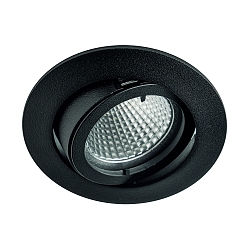Downlight MR16 rond, draaibaar IP20, zwart mat