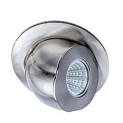 Die-cast Recessed spot, 70�, GU10, swivelling, IP20, iron brushed