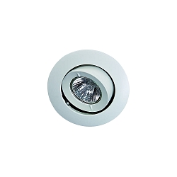 ceiling recessed luminaire MR16 cardanic swivelling IP20, powder coated, white