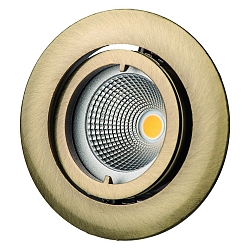 Alu die-cast Recessed spot for MR11, without Snap ring, swivelling, IP20, old brass