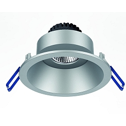 Inbouwarmatuur TOM ROUND (EMPTY CASE FOR LED MODULE �5CM) rond, draaibaar, zonder contactdoos IP20, zilver mat dimbaar