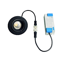 downlight GAIL Plug&Play round, swivelling IP65, powder coated, black matt dimmable