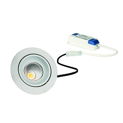 Inbouwarmatuur GAIL draaibaar, set van 1, schakelbaar IP40, wit mat 718lm 2900 | 3100K CRI 80-89