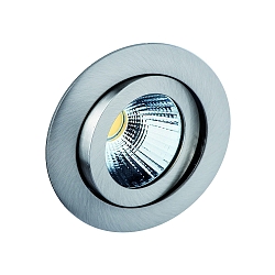 Downlight TALU Plug&Play rond, draaibaar IP20, ijzer geborsteld dimbaar