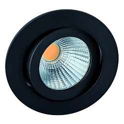 Inbouwarmatuur TALU Dim-To-Warm IP20, zwart glanzend dimbaar 7W 504lm 3000 | 2300K CRI 90-100