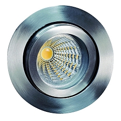Inbouwarmatuur TULKA rond, draaibaar IP20, rvs, glanzend