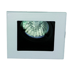 Inbouwarmatuur MR16 draaibaar, vierkant IP20, mat, wit