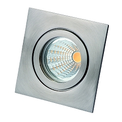 Stainless steel Recessed spot TULKA V4A, 1,4401 X5CrNiMo 316 MR16, with clip fastener, square, fixed, IP55, stainless steel