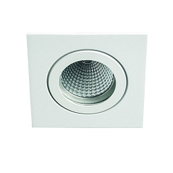 downlight TULKA square, swivelling IP55, powder coated, white matt
