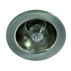 Recessed spot Light point for pin socket G4, IP20, iron brushed