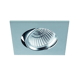 Plafondinbouwarmatuur BAN COB draaibaar, vierkant, constante stroom IP40, chroom mat dimbaar