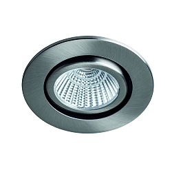 Inbouwarmatuur BAN COB rond, draaibaar, constante stroom IP40, rvs dimbaar 7W 600lm 3000K 40� CRI 90-100