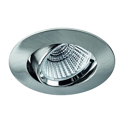 Inbouwarmatuur BAN COB rond, draaibaar, constante stroom IP40, ijzer geborsteld dimbaar 7W 640lm 3000K 40� CRI 90-100