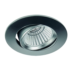 Inbouwarmatuur BAN COB rond, draaibaar, constante stroom IP40, chroom mat dimbaar 7W 620lm 2700K 40� CRI 90-100
