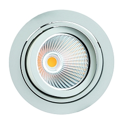 Inbouwarmatuur CORU-80K 1-vlams, rond, cardanisch draaien IP20, wit dimbaar