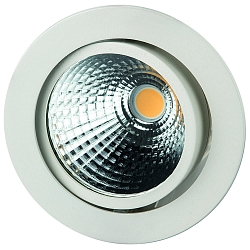 Inbouwspot GLIN COB 500MA rond, draaibaar, constante stroom IP40, wit mat dimbaar