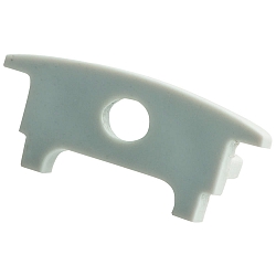 Eindkap COLLAR PROFILE FLAT plat, met kabelopening, grijs