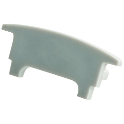 Eindkap COLLAR PROFILE FLAT plat, gesloten, grijs