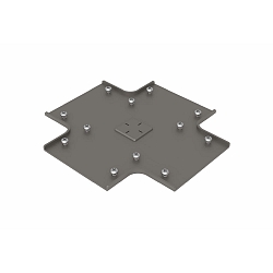 Profiel connector VARDAFLEX PLATIN INGROUND (RUP-PGF901) - CROSS CONNECTOR, rvs