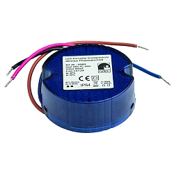 LED besturingsprogramma 600MA / 4.8W-7.2W / ACTIVE PFC rond, met open kabel, constante stroom, dimbaar, blauw