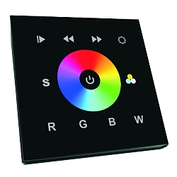 Aanraakpaneel 1 ZONE RGBW DMX TOUCH GLASS 4 Kanaal, DMX-stuursignaaluitgang, zwart