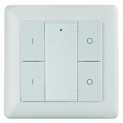 radio wall switch 2 ZONE RF SINGLE COLOUR 2 channel, with output for radio control signal (RF), white