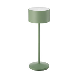 Tafellamp op batterijen VELUNA up / down, CCT Switch, Set van 1, met Touch-Dimmer IP44, saliegroen dimbaar