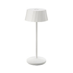 Tafellamp op batterijen FACETTA down, CCT Switch, Set van 1, met Touch-Dimmer IP44, sneeuwwitje dimbaar