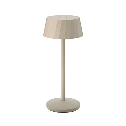Tafellamp op batterijen FACETTA down, CCT Switch, Set van 1, met Touch-Dimmer IP44, duin beige dimbaar