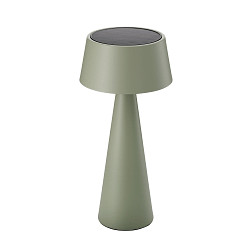 Tafellamp op batterijen SOLINO IP44, saliegroen dimbaar