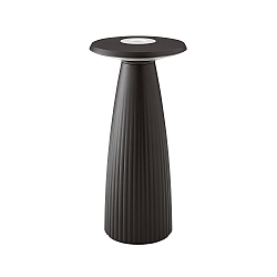 Tafellamp op batterijen NUFLAIR CCT Switch, met aanraakdimmer, gebr�llt IP54, nacht zwart dimbaar