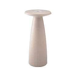 Tafellamp op batterijen NUFLAIR CCT Switch, met aanraakdimmer, gebr�llt IP54, duin beige dimbaar