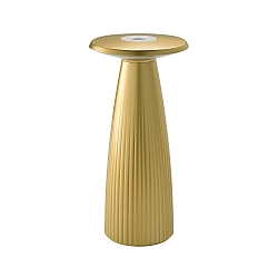 Tafellamp op batterijen NUFLAIR CCT Switch, met aanraakdimmer, gebr�llt IP54, goud dimbaar