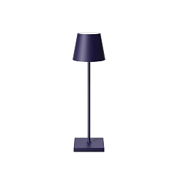 Tafellamp op batterijen NUINDIE USB-C rond, CCT Switch, met aanraakdimmer IP54, pruimenblauw dimbaar