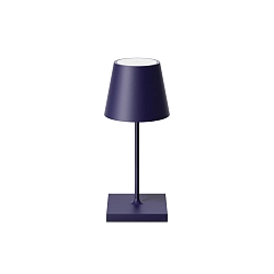 Tafellamp op batterijen NUINDIE MINI USB-C rond, CCT Switch, met aanraakdimmer IP54, pruimenblauw dimbaar