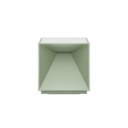 Tafellamp op batterijen NUTALIS 10X10CM Cubusvorm, CCT Switch, met Touch-Dimmer, met Lader IP54, saliegroen dimbaar