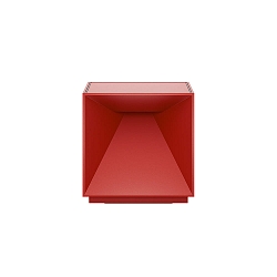 battery table lamp NUTALIS 10X10CM cube shape, CCT Switch, with touch dimmer, with charger IP54, fire red dimmable
