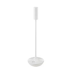 battery table lamp NUCANDLE IP54, glossy, white dimmable