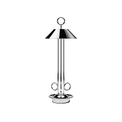 Tafellamp op batterijen NUDIDEROT met haak, CCT Switch, met aanraakdimmer IP54, chroom dimbaar