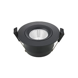 Inbouwarmatuur ARGENT draaibaar IP54, zwart dimbaar 8W 450lm 2000-3000K 36�