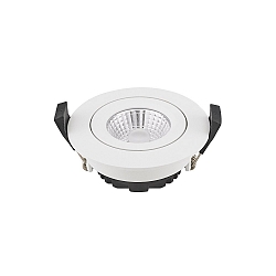 recessed luminaire DILED 68 swivelling, Dim-To-Warm IP30, white dimmable 6W 360lm 2100-2700K 36� 36� CRI 95