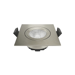Inbouwarmatuur DILED hoekig IP20, staal dimbaar 6W 370lm 2700K 45� 45� CRI 95