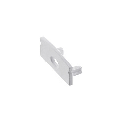 Endcap for Surface profile FLAT 12, flush, with hole