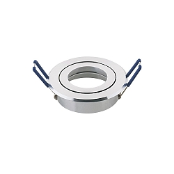 Inbouwarmatuur RING rond, draaibaar GU 5,3, aluminium gepolijst dimbaar