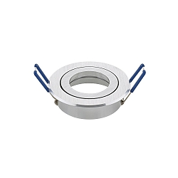 Inbouwarmatuur RING rond, draaibaar GU 5,3, aluminium geborsteld dimbaar